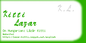 kitti lazar business card